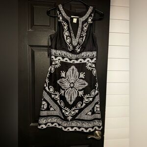 WHBM silk dress side zip size 4